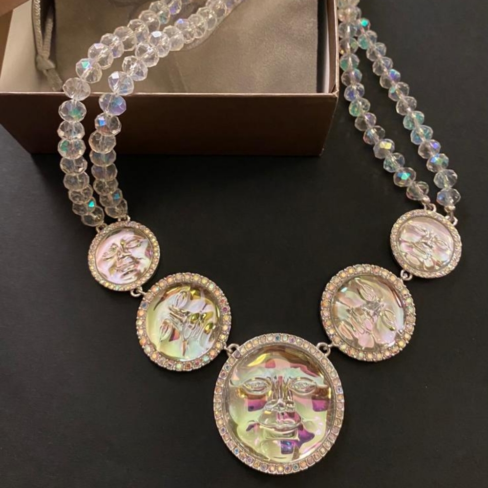 Kirks Folly -Glorious Seaview Watermoon Necklace - Crystal Dream - Mystical Moon